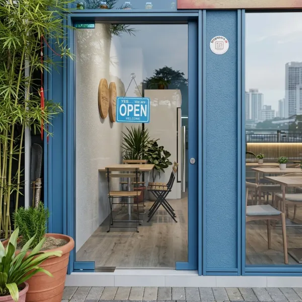 Frameless Tempered Glass Swing Door