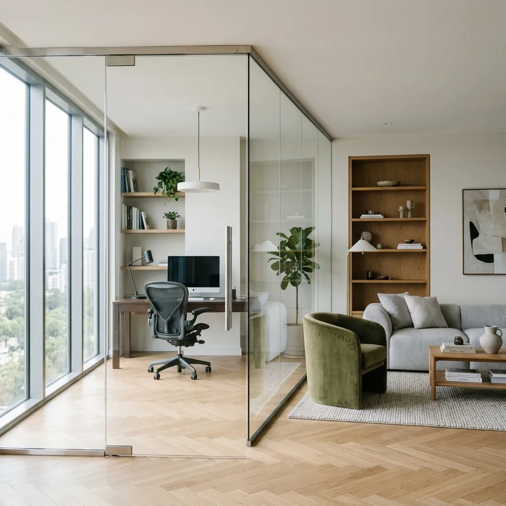 Frameless Tempered Glass Partition (Partition & Room Dividers) - WSS Factory Direct Singapore - View 2